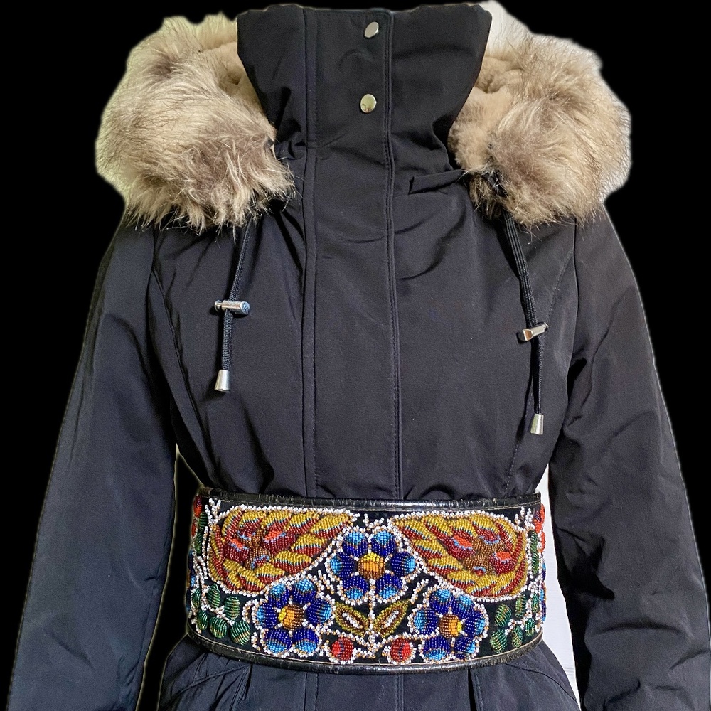 Zara Black Water-repelent Coat Puffer Winter Jacket with Faux Fur Trim Hoodie